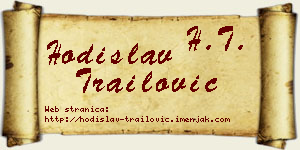 Hodislav Trailović vizit kartica